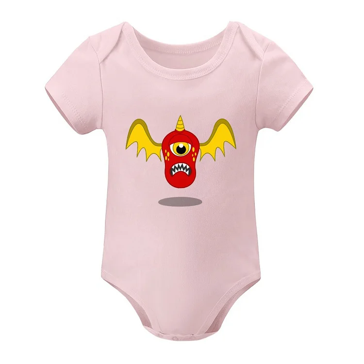 Short Sleeved Baby Jacket Little Monster, Red