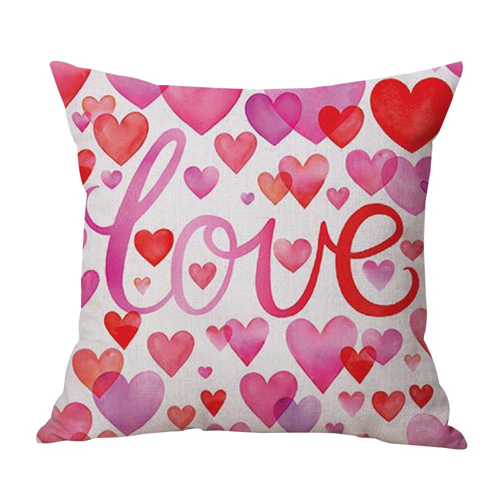 

Pillowcase Rectangle Cushion Cover Square Pillow Case Pink Valentine Day, 501 Original