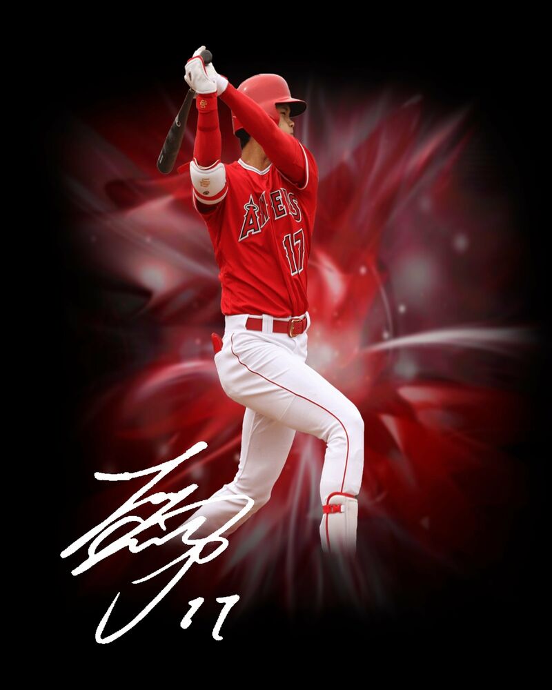 Shohei Ohtani Facsimile Signed 8x10 Photo Poster painting - Los Angeles Angels MLB