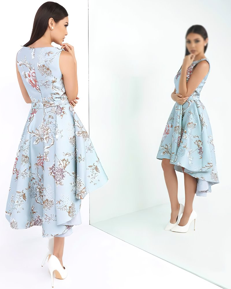 Versatile Elegant Print Women's Dress