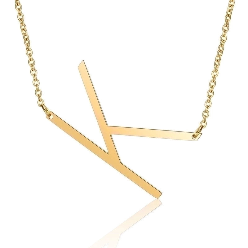 Stainless Steel Fashion Polishing Letter Necklace