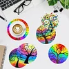 8PCS-arc-en-ciel arbre-acrylique diamant peinture sous-verre