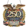 Independence Day 2D Flat DIY Acrylic Diamond Painting Hanging Kit Special Shape Crystal Rhinestone Art Pendants Single Side Drill for Adults Gift Home Wall Or Window Decor