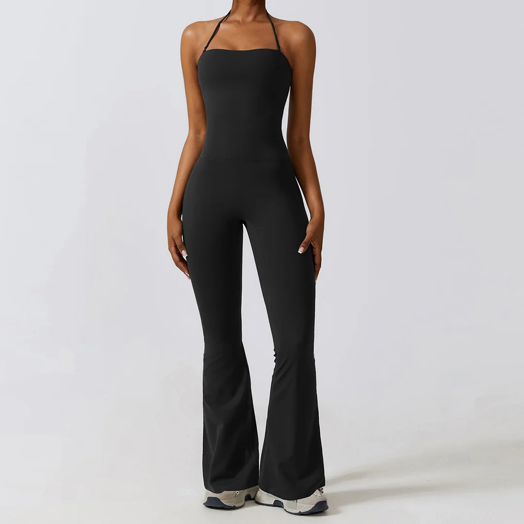 Quick-drying skinny high-waisted flared pants