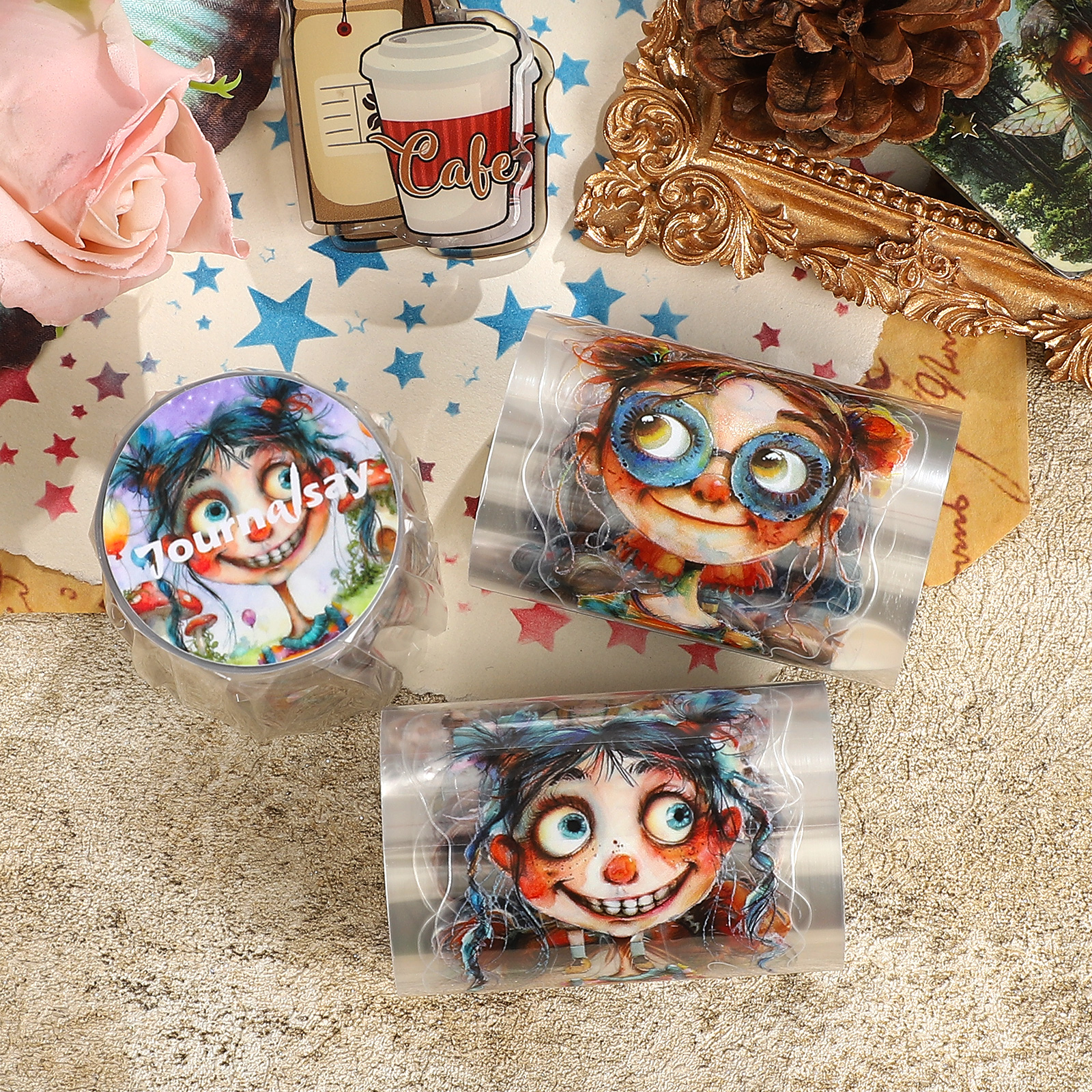 PET 테이프 - 6*200cm 엉뚱한 소녀 시리즈 캐릭터