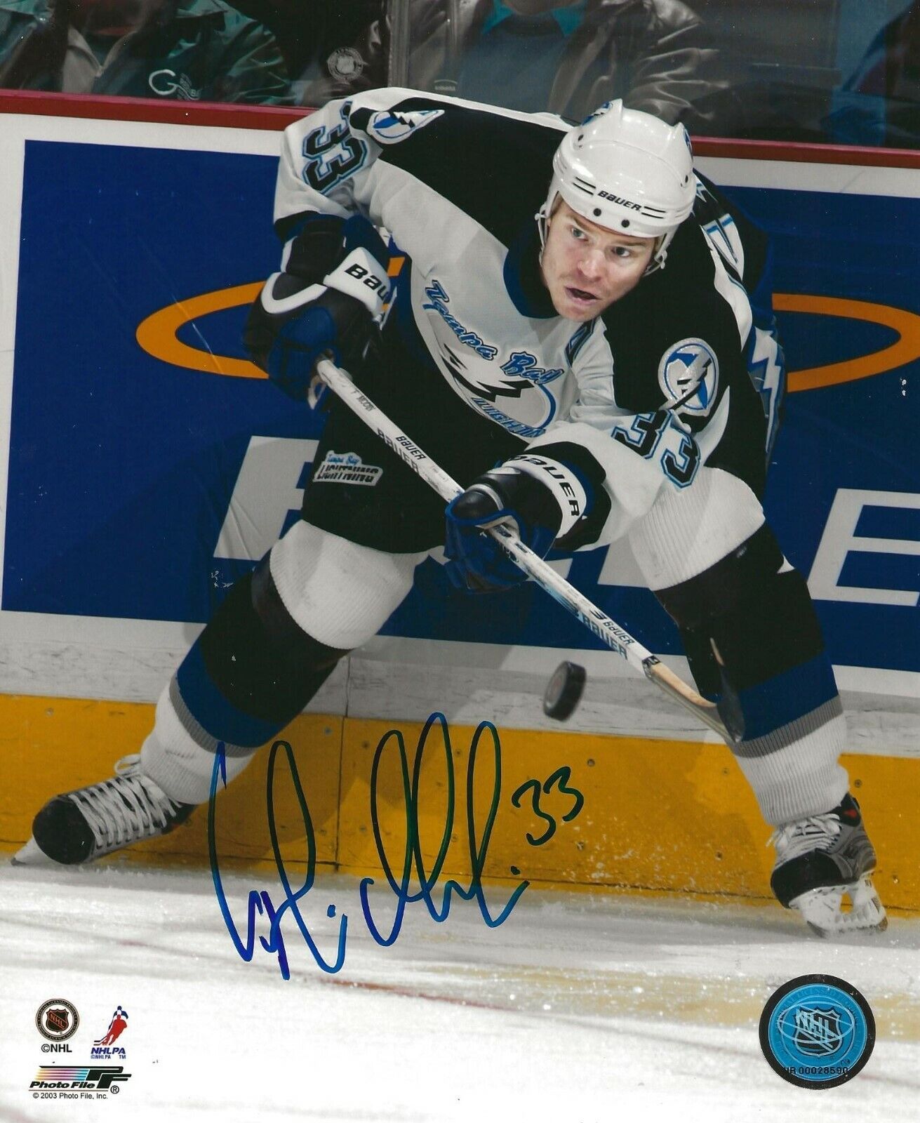 Fredrik Modin signed Tampa Bay Lightning 8x10 Photo Poster painting autographed