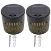 Decorative Solar Mandala Lights Waterproof Solar Powered Deck Step Wall Lights for Garden Post Patio Backyard Yard Decor