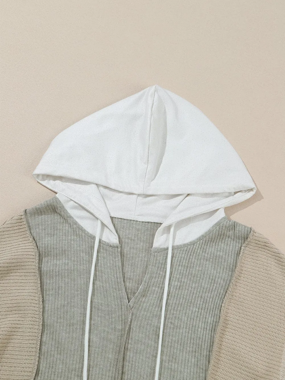 Color Block Hooded Zip-Up Jacket