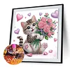 Flower Kitten - Crystal Rhinestone Diamond Painting