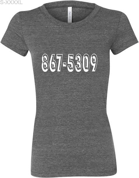 The new fashion clothes of All Out Womens 8675309 Funny Retro 80's Tri-Blend T-Shirt - Life is Beautiful for You - SheChoic