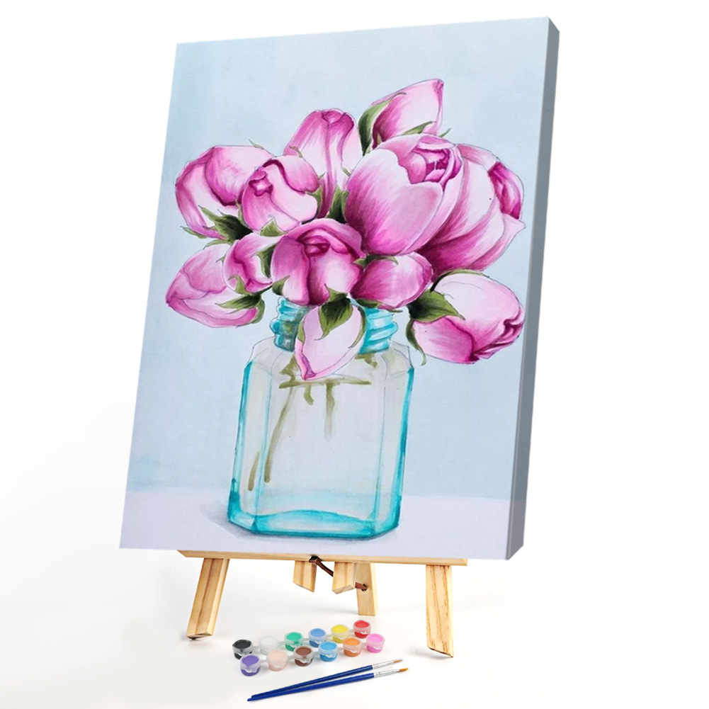 

40*50CM - Paint By Numbers - Flower in Vase, 501 Original