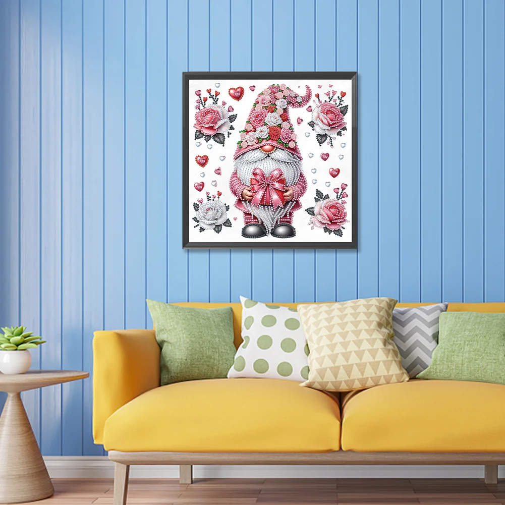 Diamond Painting - Partial Special Shaped Drill - Love Gnome(Canvas|30*30cm)
