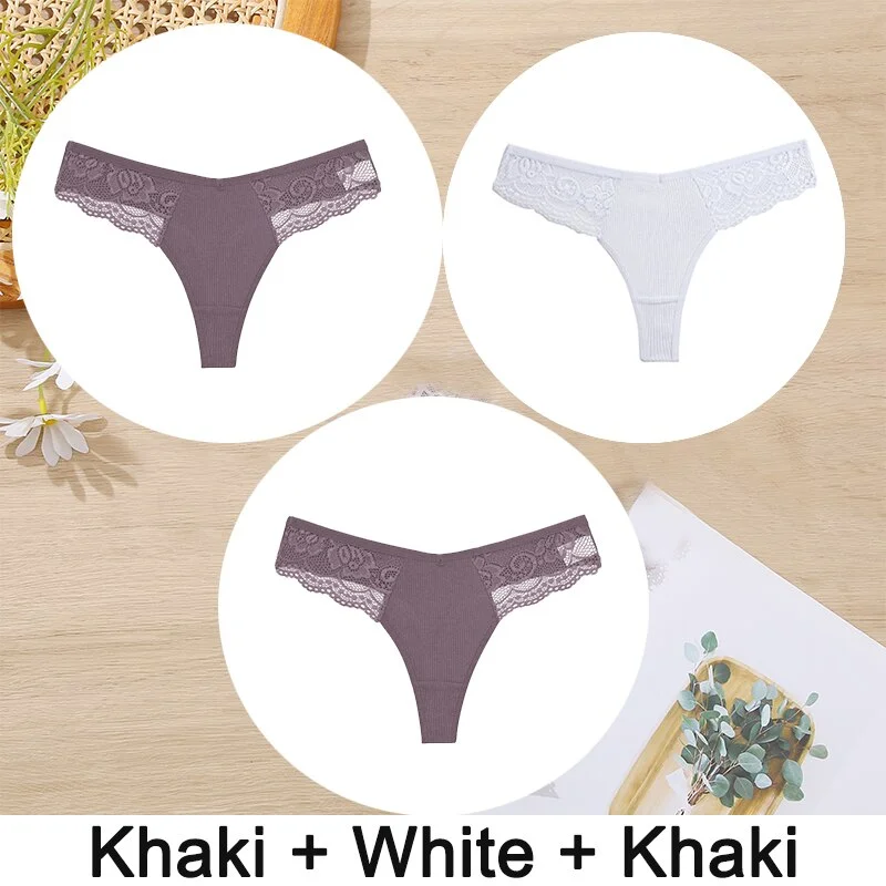 Billionm Cotton Panties for Women Sexy Lace Underwear G-String Underpants Female Perspective Hollow out Soft Intimate Lingerie