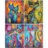 (Multi-Style) Abstract Cat Painting-11CT Stamped Cross Stitch 40*50cm/15.75*19.69in tapestrymarket