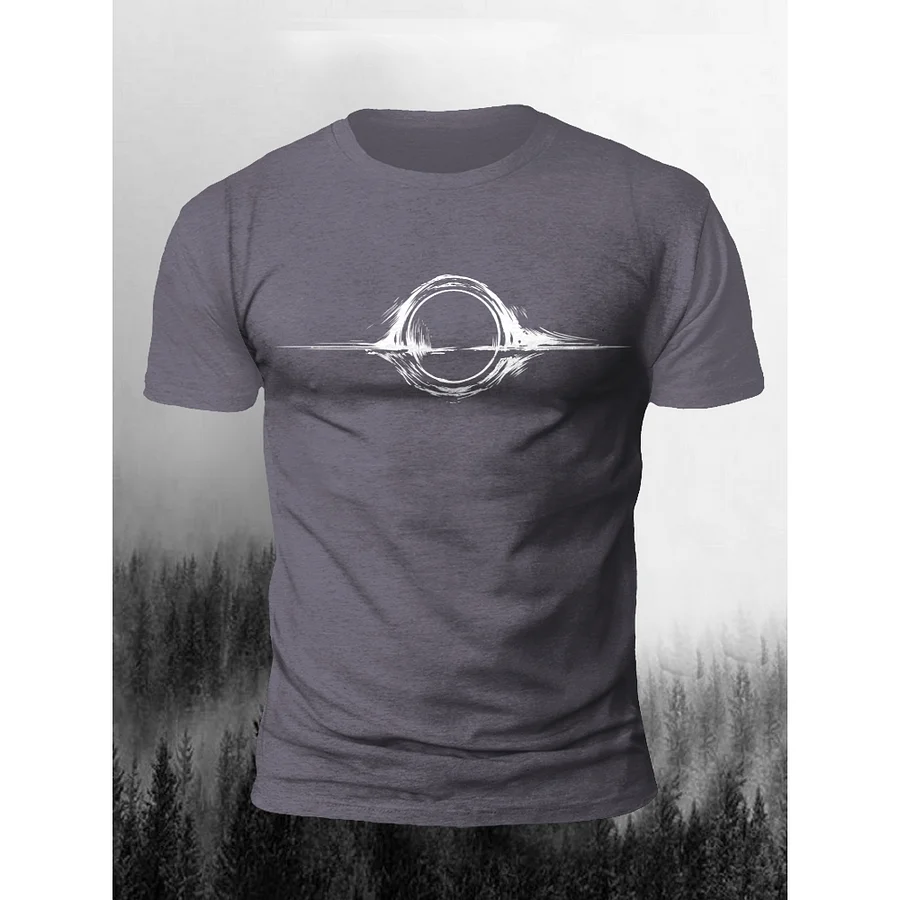 Black Hole Particle Effect Starry Space Print T-shirt