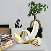 Modern Banana Table Lamp, Desk Lamp,Led Night Light Plating Resin Banana Lighting Fixture for Living Room, Bedroom,Home Office,Kids Room 