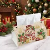 Cute for Snowman DIY Pearl Diamond Painting PU Cover Tissue Holder Kit Pearl Art Painting Decoration for Home & Gifts