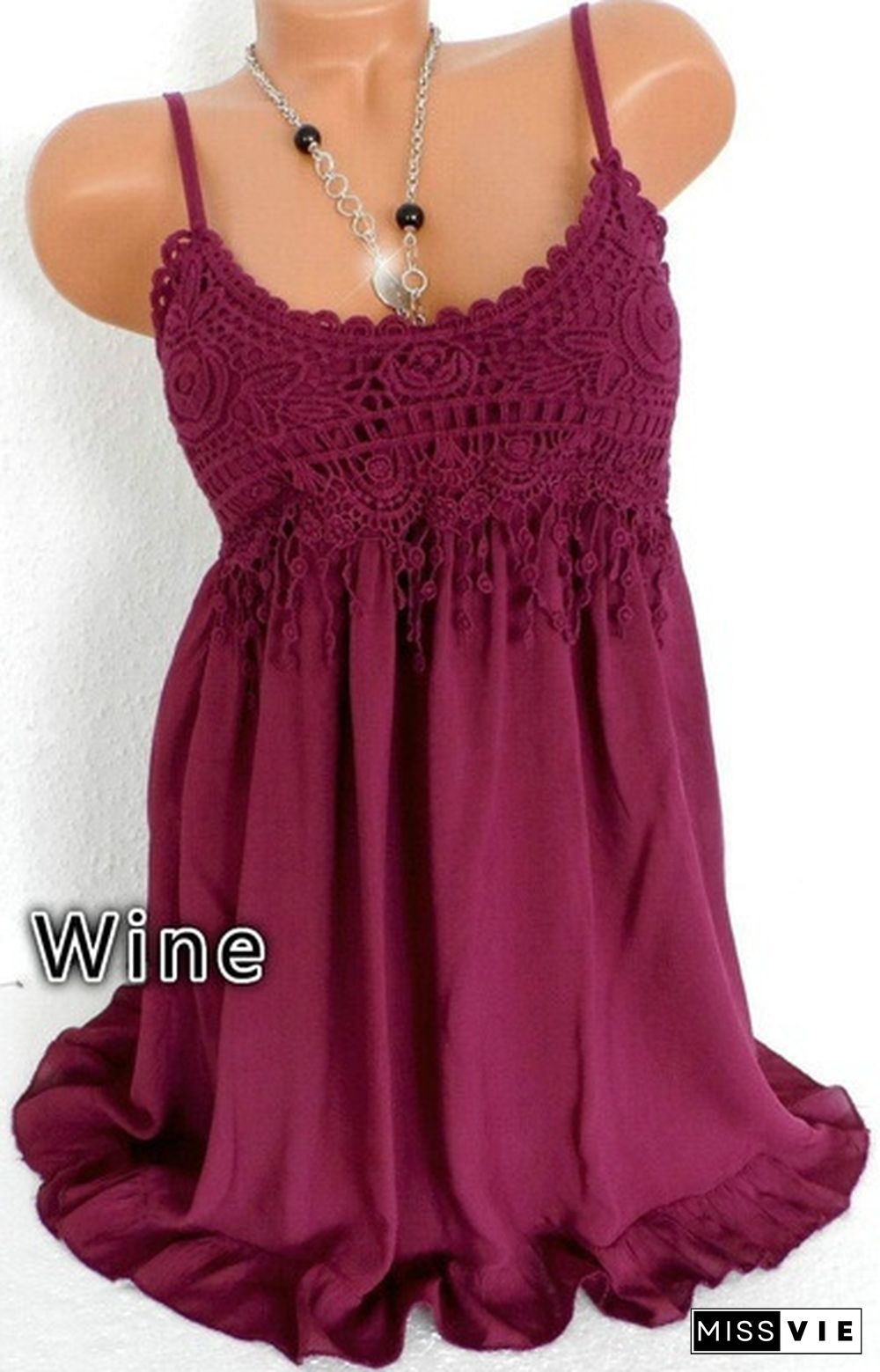 7 Colors Tops Women Lady Sexy Summer Sleeveless Top Blouse Lace Vest Tank Shirt