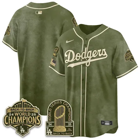 Men's Los Angeles Dodgers Olive New Era 2026 Armed Forces Day Jersey