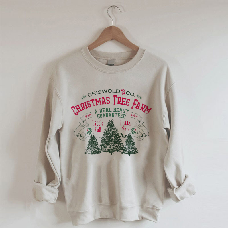 griswold christmas tree farm sweatshirt