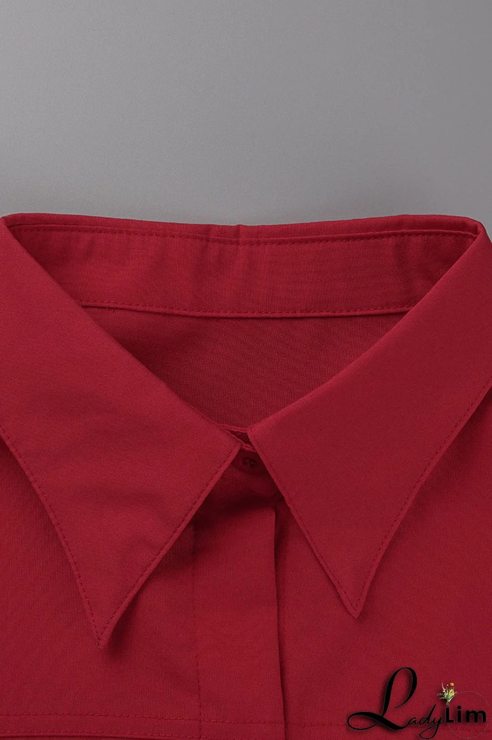 Black Casual Solid Patchwork Buckle Turndown Collar Straight Plus Size Dresses