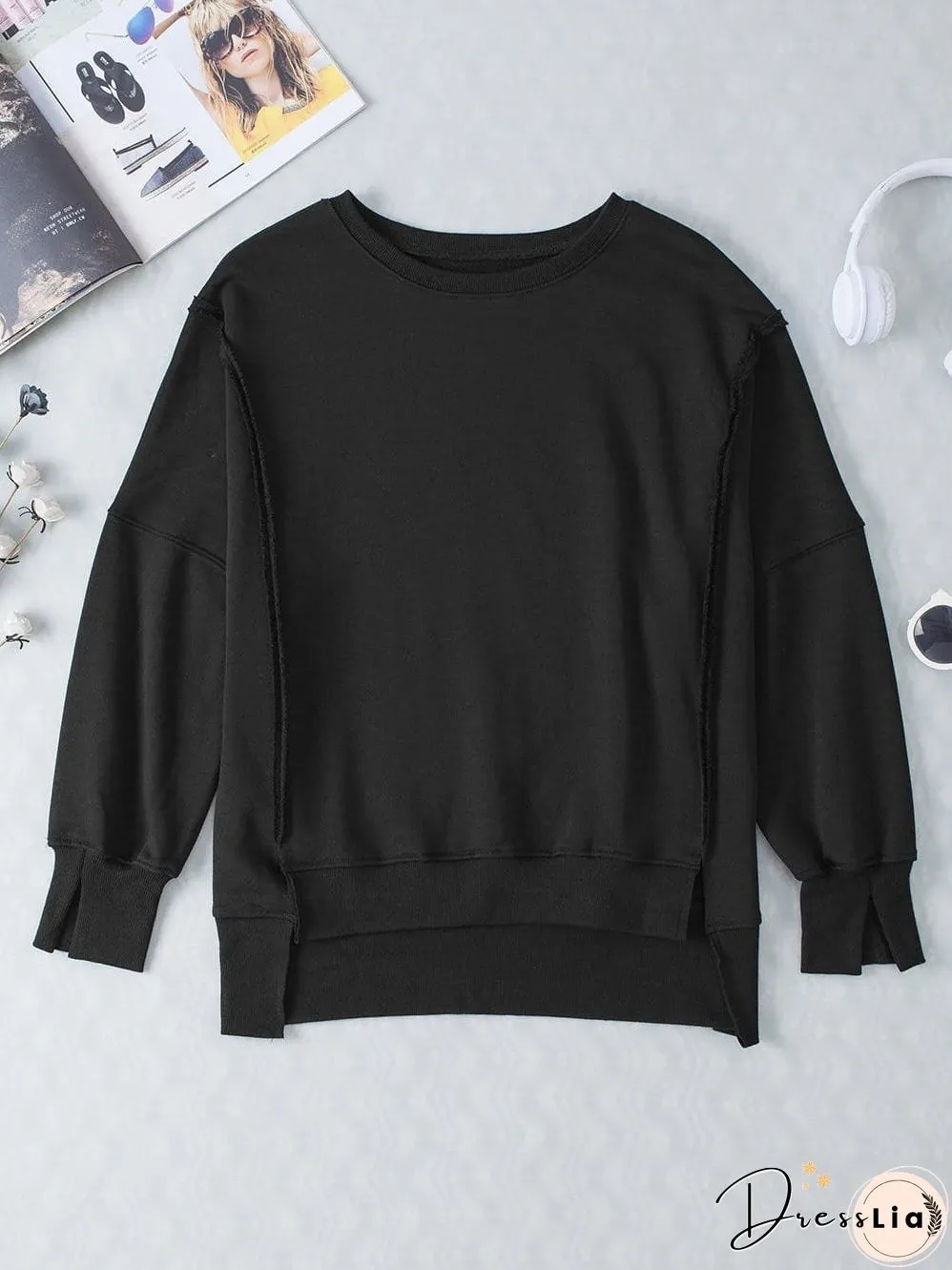 Stylish Crew Neck Pullover Sweater