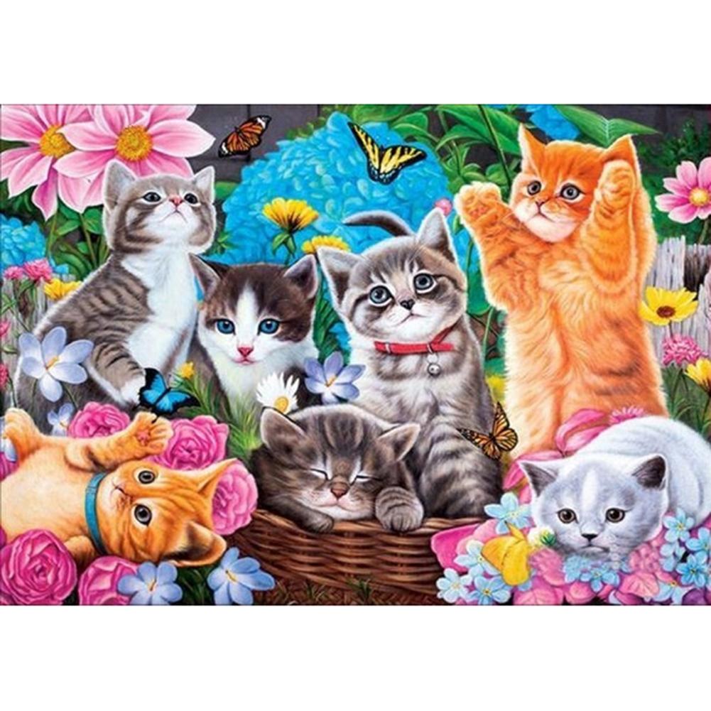 

40*30CM - Square Drill Diamond Painting - Cat, 501 Original