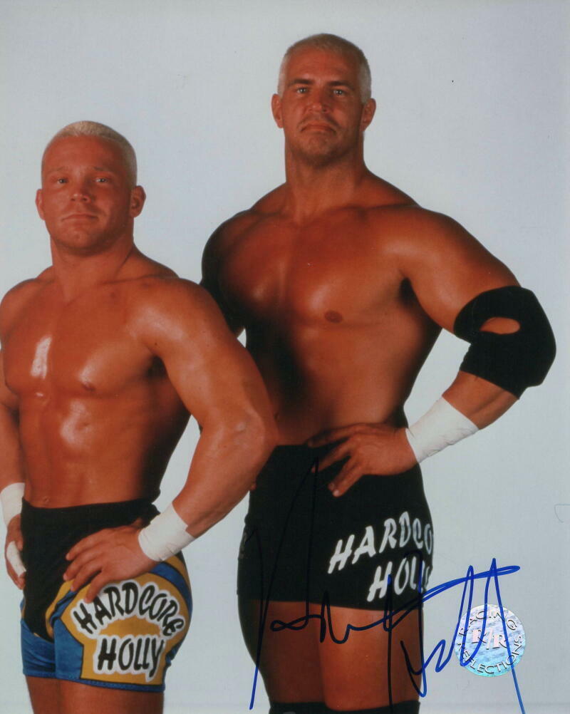 HARDCORE BOB HOLLY SIGNED AUTOGRAPH 8x10 Photo Poster painting - WWF SUPERSTAR WRESTLER, RARE!