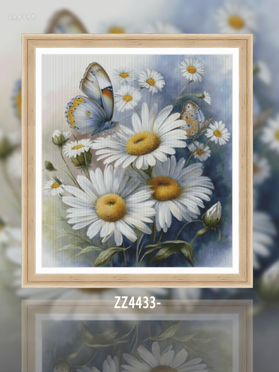 [ZZ4433-Butterfly Daisies] Painting Fairy Cross Stitch