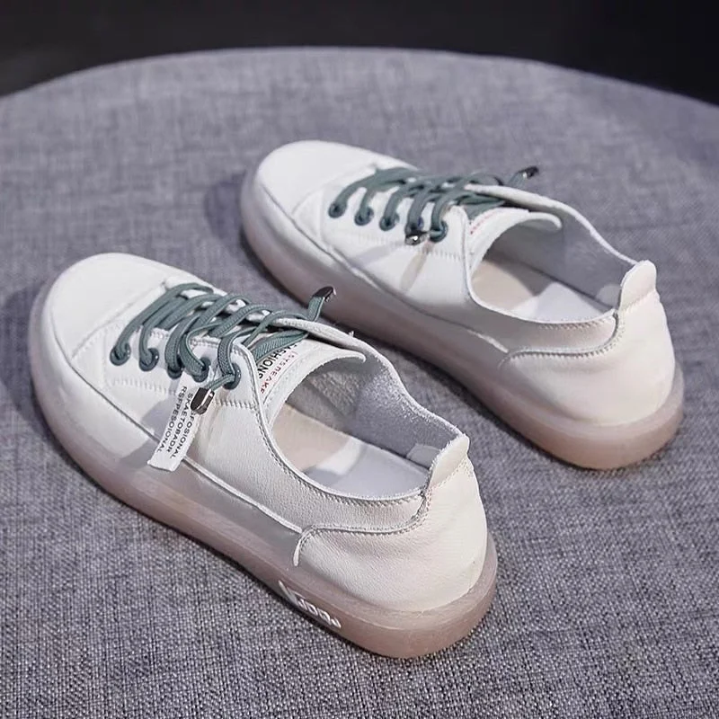 Genuine Leather White shoes woman classic summer women's sneakers soft cozy women athletic shoes brands walking shoes