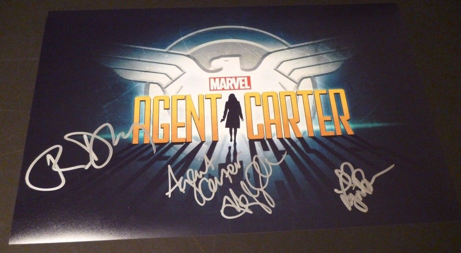 AGENT CARTER Cast(x3) Authentic Hand-Signed HAYLEY ATWELL