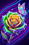 Luxury AB Velvet Diamond Painting Kit - Flower and Butterfly