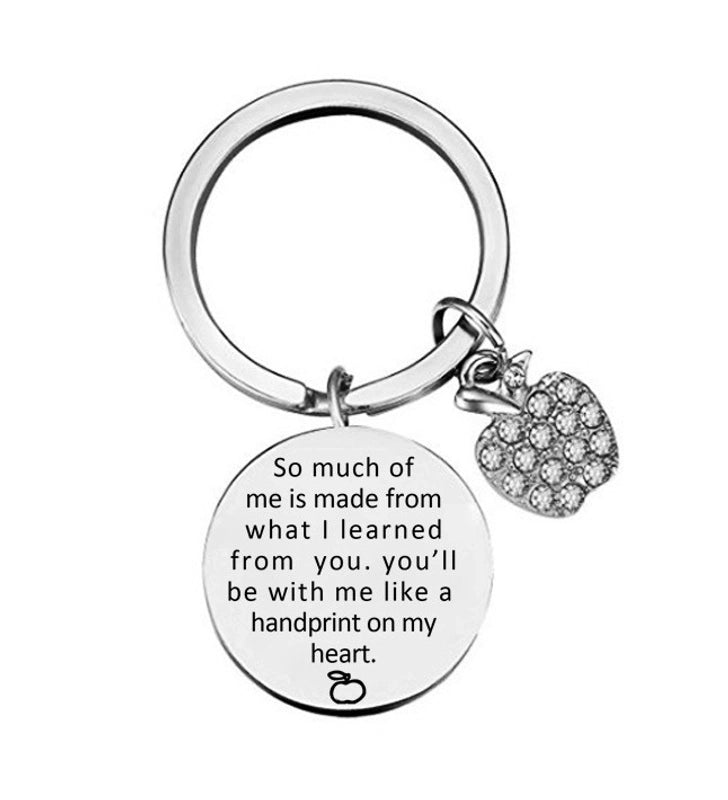 Teacher's Day Graduation Gift Stainless Steel Keychain