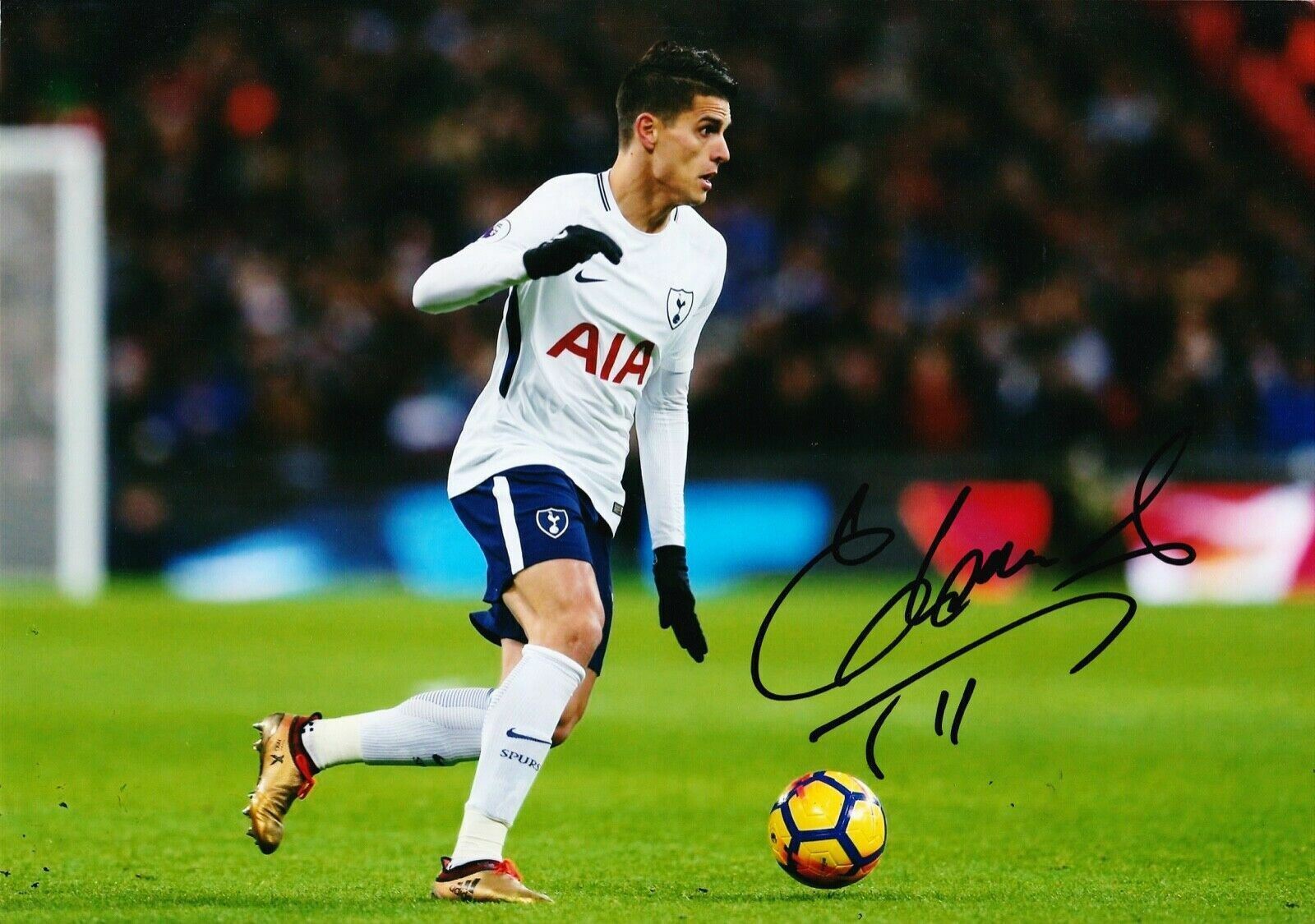 Erik Lamela Signed 12X8 Photo Poster painting SPURS Tottenham Hotspur AFTAL COA (1430)