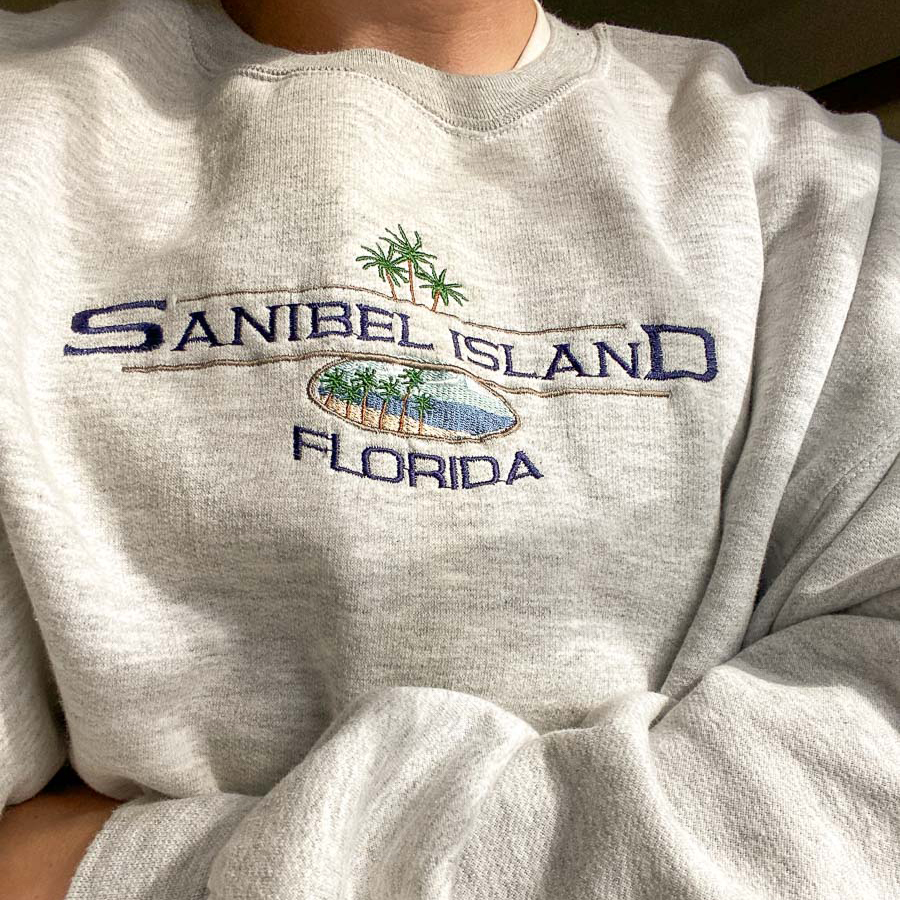 Vintage Sanibel Island Embroidered Sweatshirt / [blueesa] /
