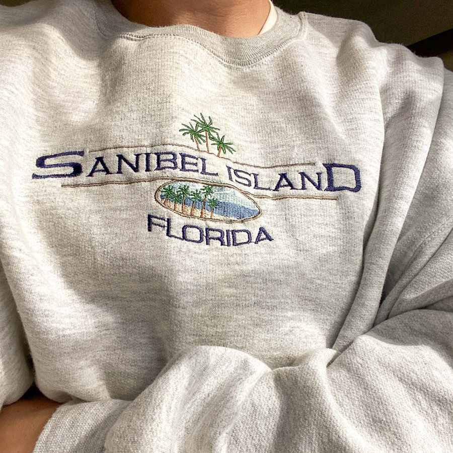 Vintage Sanibel Island Embroidered Sweatshirt