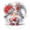 DIY Rose Gnome Acrylic Diamond Painting Single-Sided Desktop Ornaments