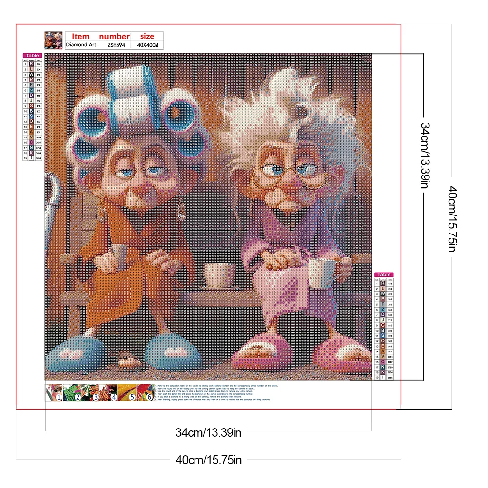 Diamond Painting - Full Round Drill - Grandma(Canvas|40*40cm)