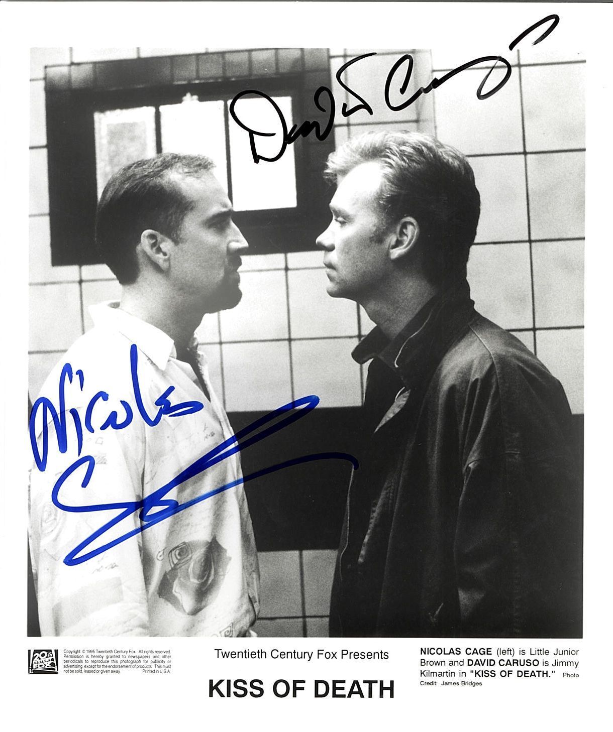 NICOLAS CAGE & DAVID CARUSO FROM THE FILM KISS OF DEATH