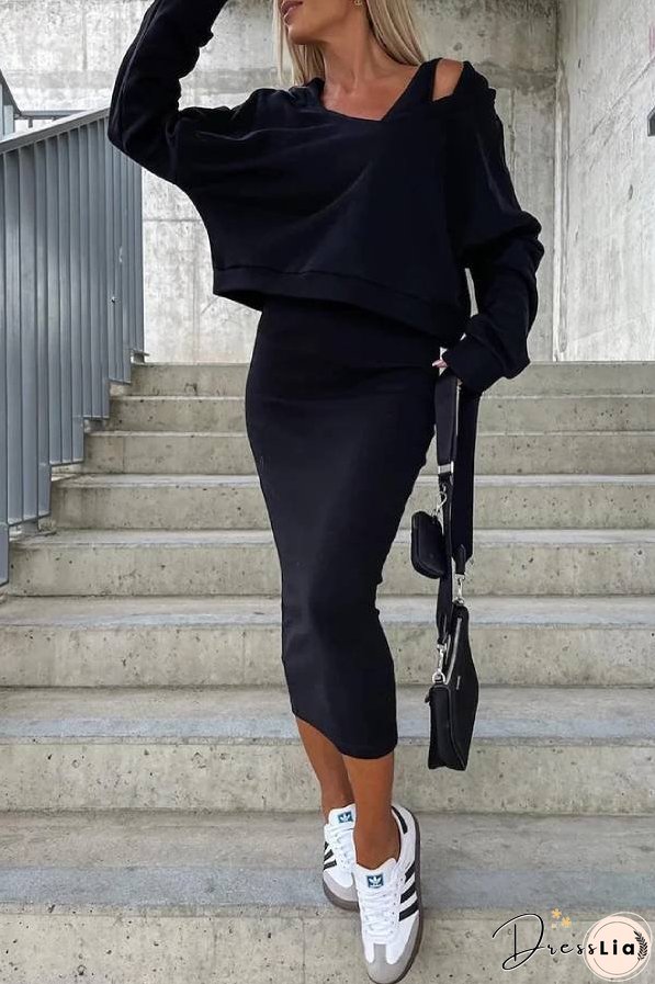 Sundress V-neck Hoodie Set