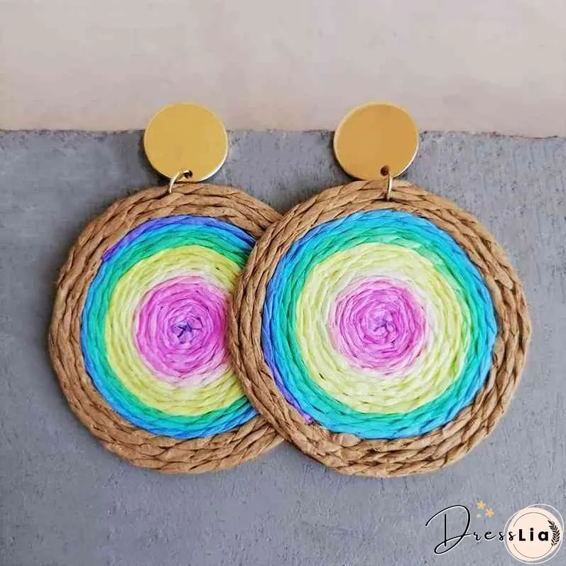 Raffia Grass Teardrop Earrings