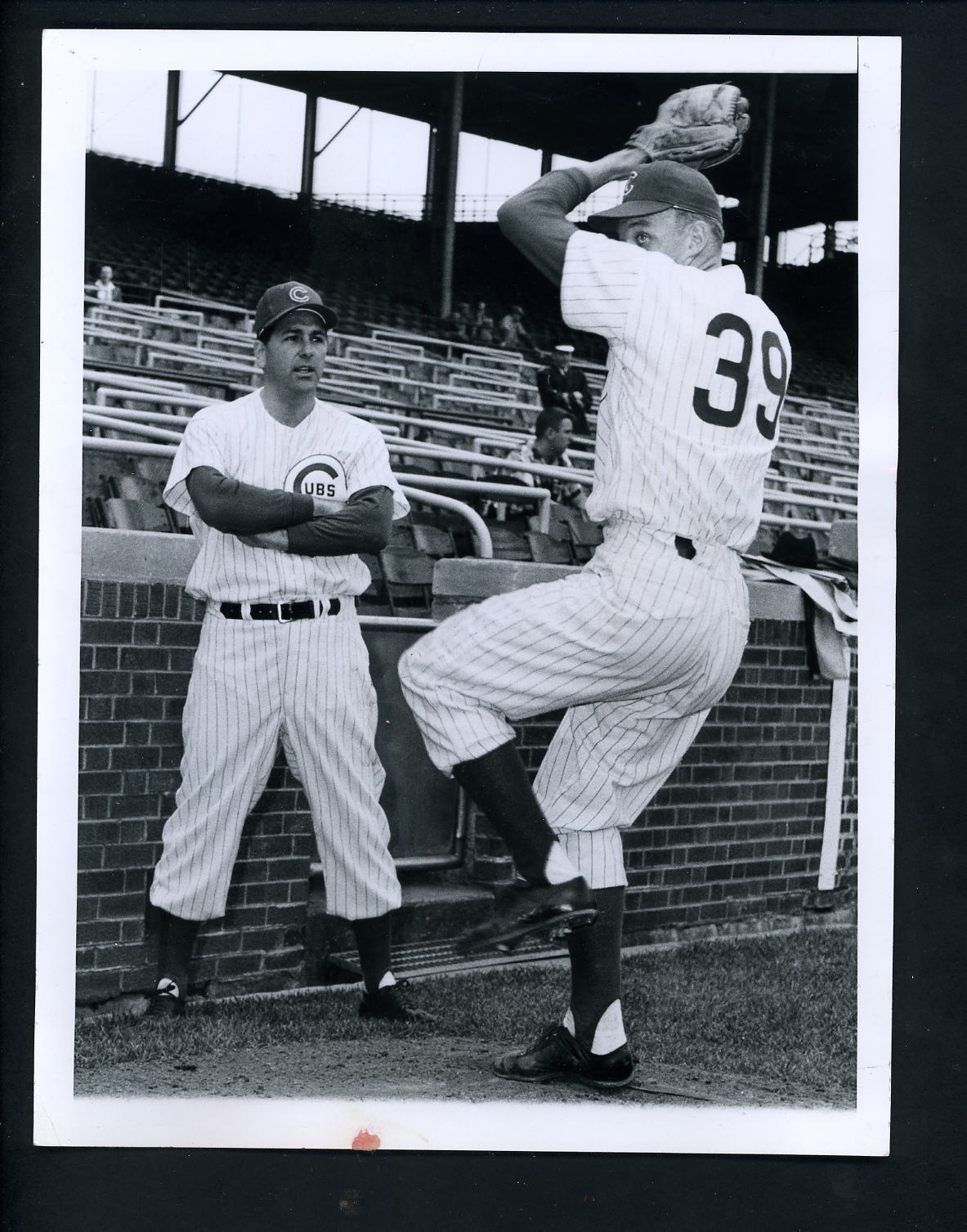 Lou Boudreau & Moe Drabowsky 1960 Press Photo Poster painting Chicago Cubs