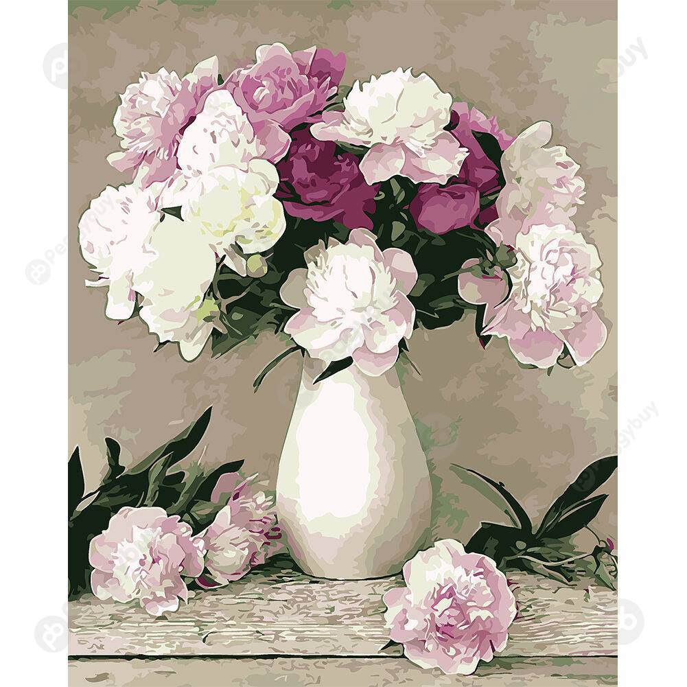 

40*50CM Paint By Numbers-Elegant Flowe, 501 Original