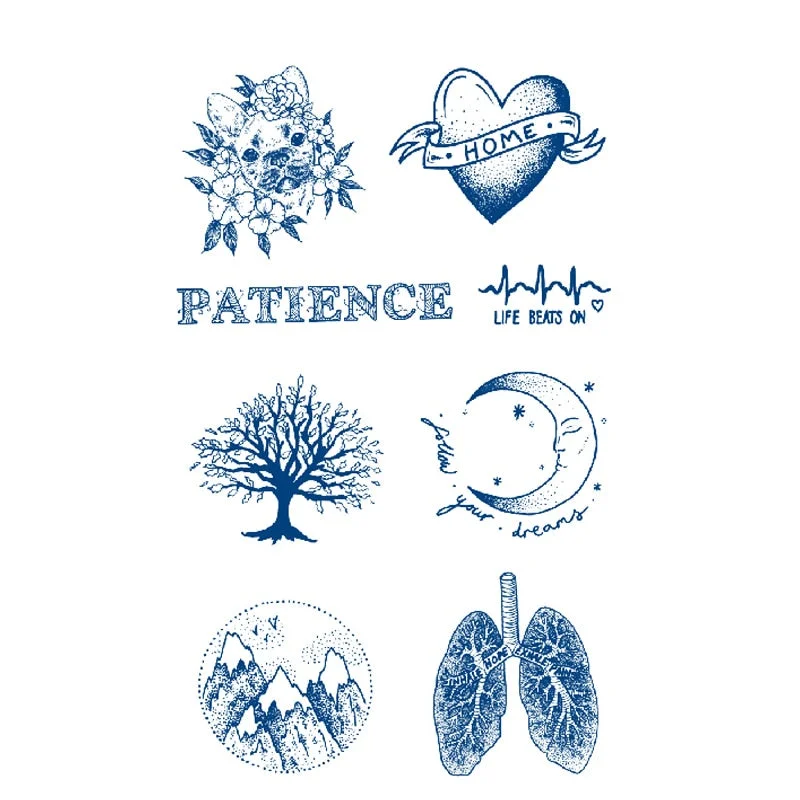 Juice Lasting Ink Tattoo Body Art Waterproof Temporary Sticker Snake Musical Note Women Totem Small Paw Rose Arm Fake Tattoos