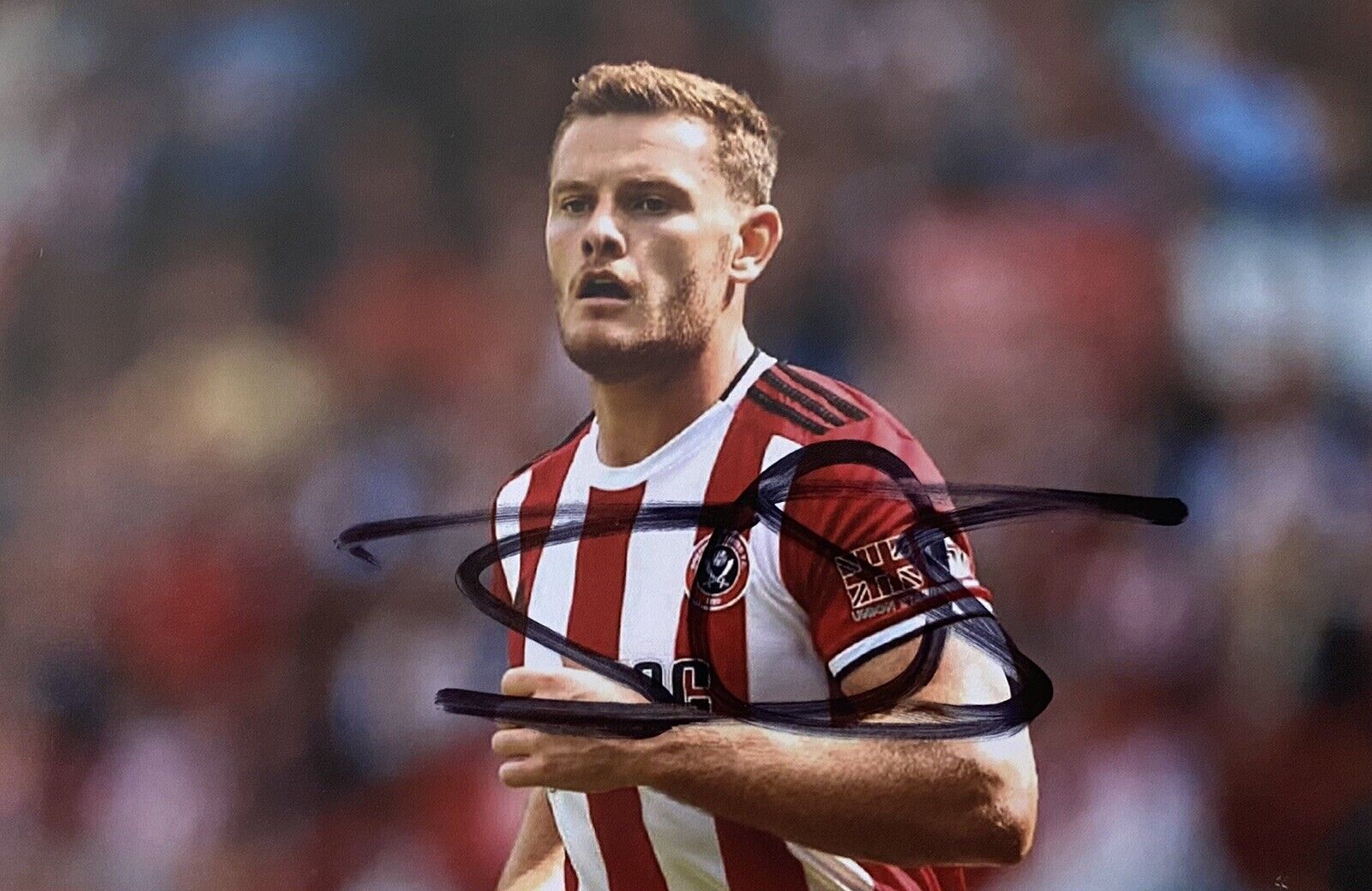 Jack O'Connell Genuine Hand Signed Sheffield United 6X4 Photo Poster painting