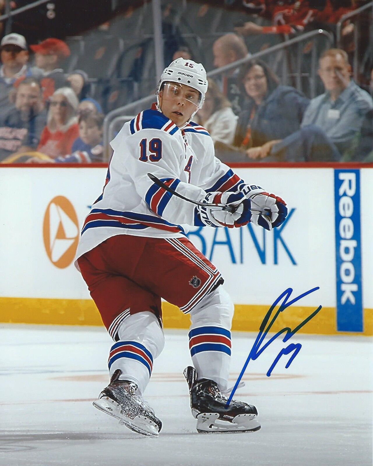 Jesper Fast Signed 8x10 Photo Poster painting New York Rangers Autographed COA