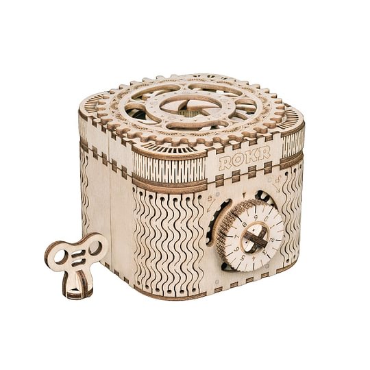 [Only Ship To U.S. ]ROKR Treasure Box Mechanical Gears 3D Wooden Puzzle LK502 | Robotime Online