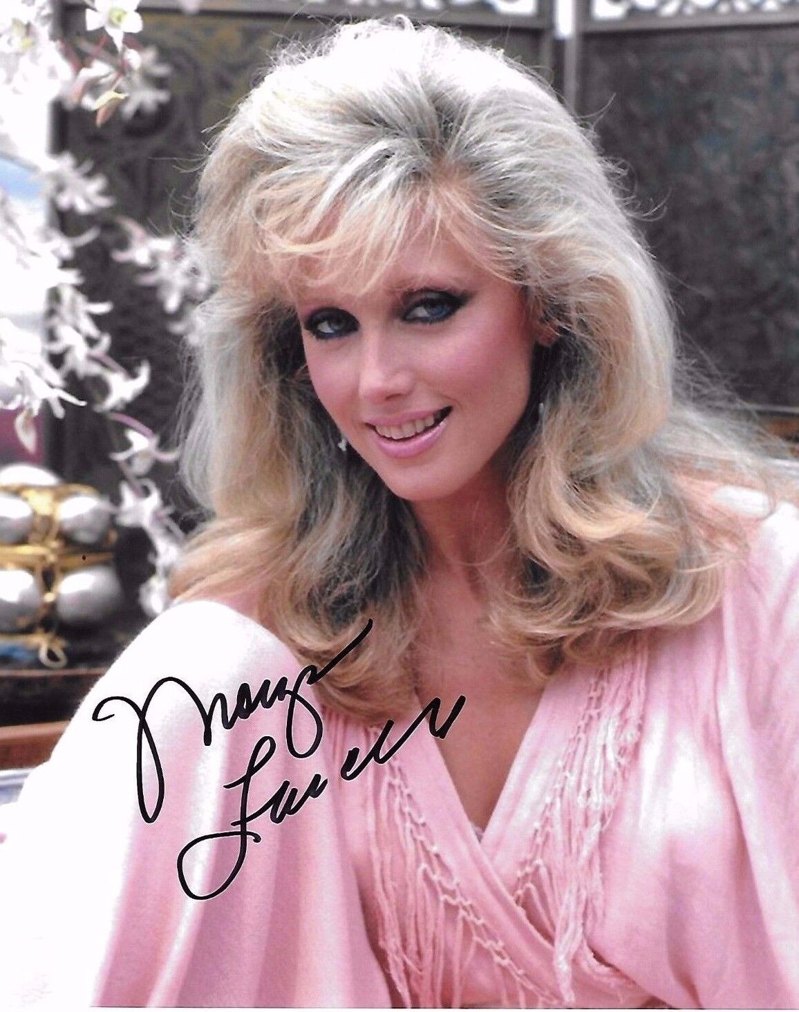 Morgan Fairchild Signed 8x10 Photo Poster painting - FRIENDS Actress & Dallas Babe -SEXY! H243