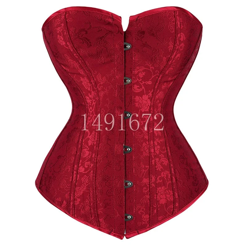 Corset Top for Women Lingerie Sexy Bustiers Overbust Gothic Clothes Halloween Vintage Plus Size Espartilho Mujer Black White