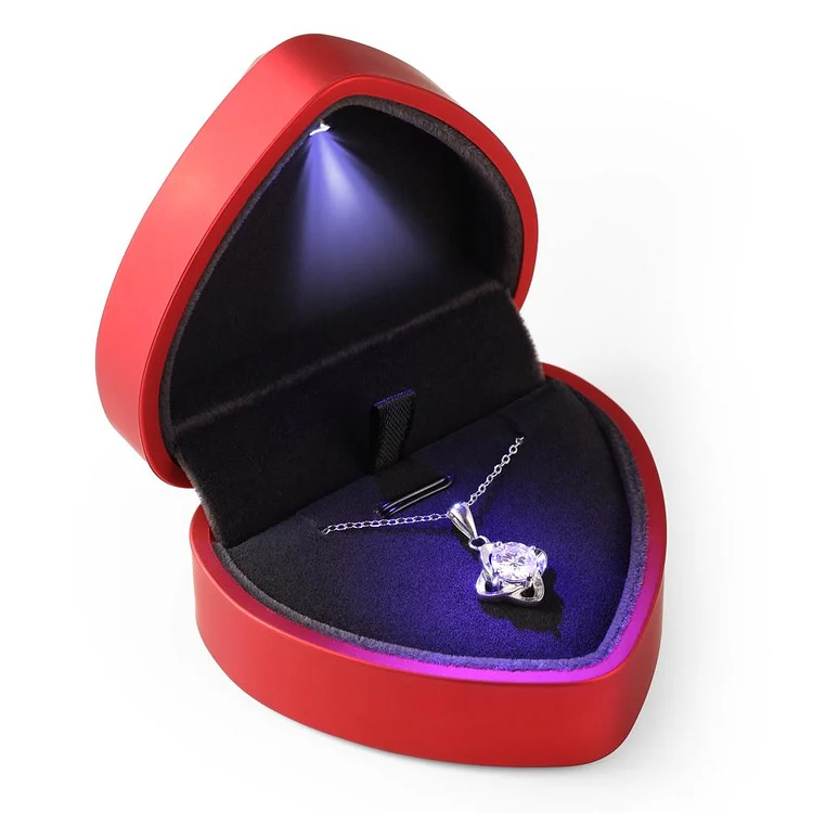 Necklace Box with LED Light Jewelry Gift Box